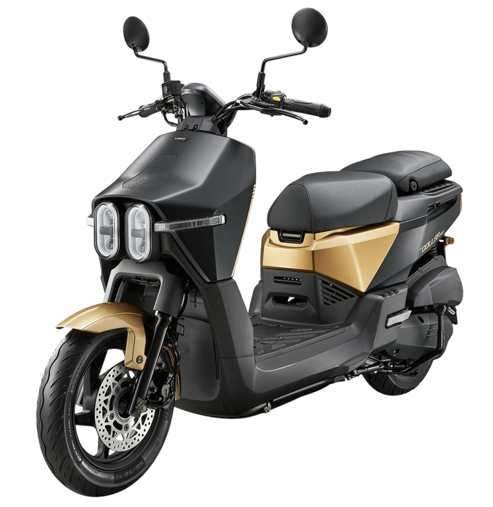 Kymco DOllar 150 Matte Black Variant with GOld Highlights
